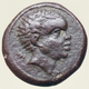 Profile head of a black man, Etruscan coin, late third century B.C. Bronze, 18 mm diameter.
British Museum, London